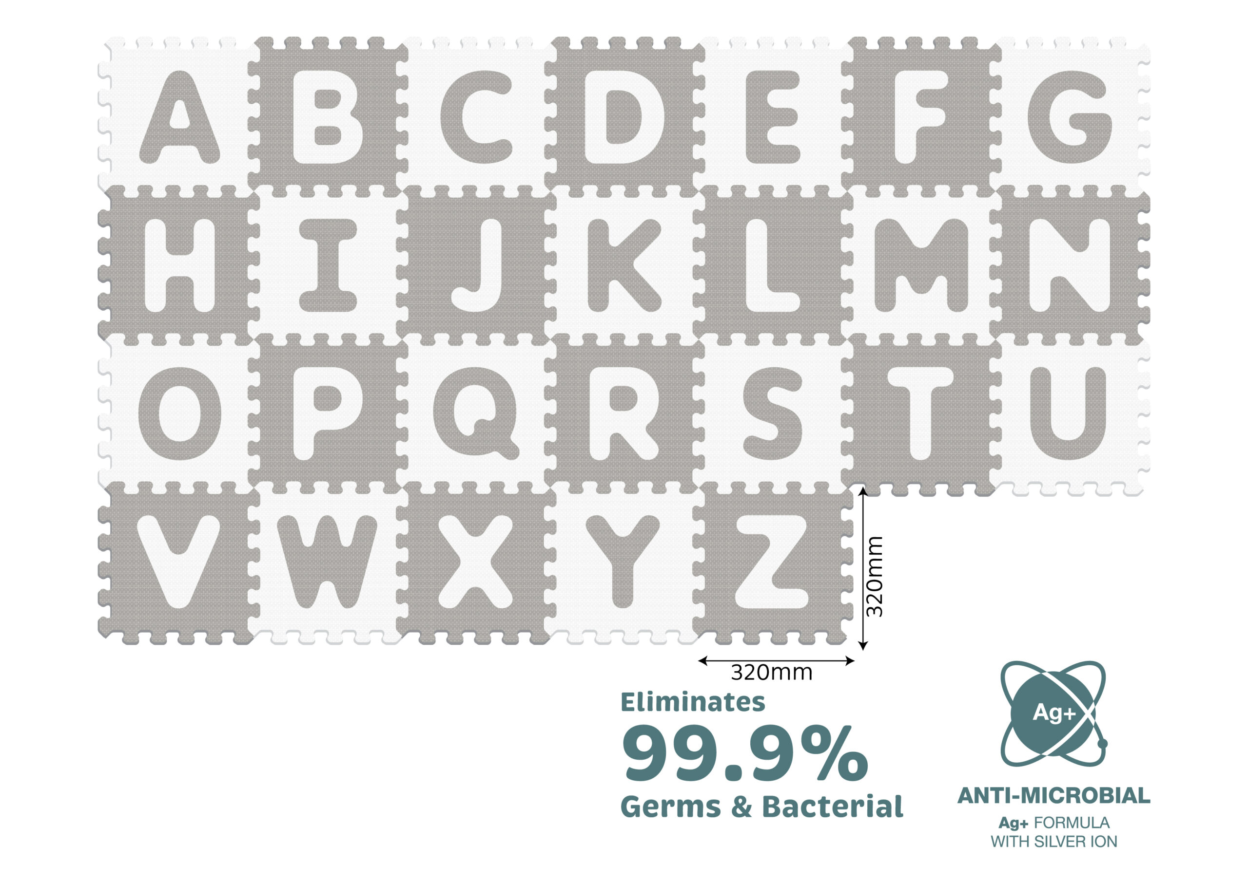Antibacterial Puzzle Mat - Alphabet