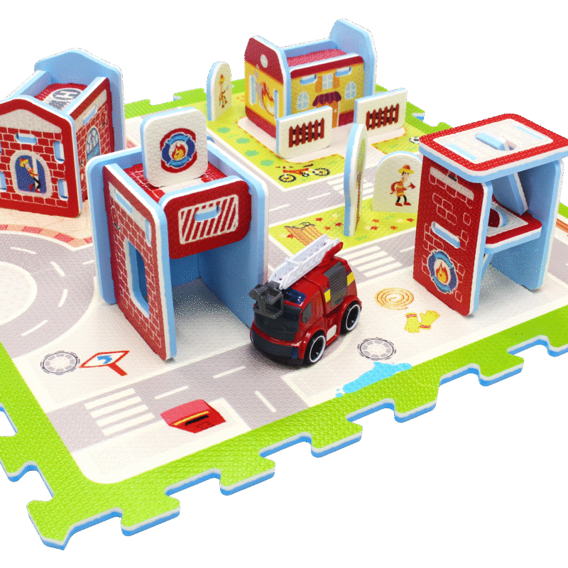 Puzzle Mat - Fire Station Adventures with Fire Engine