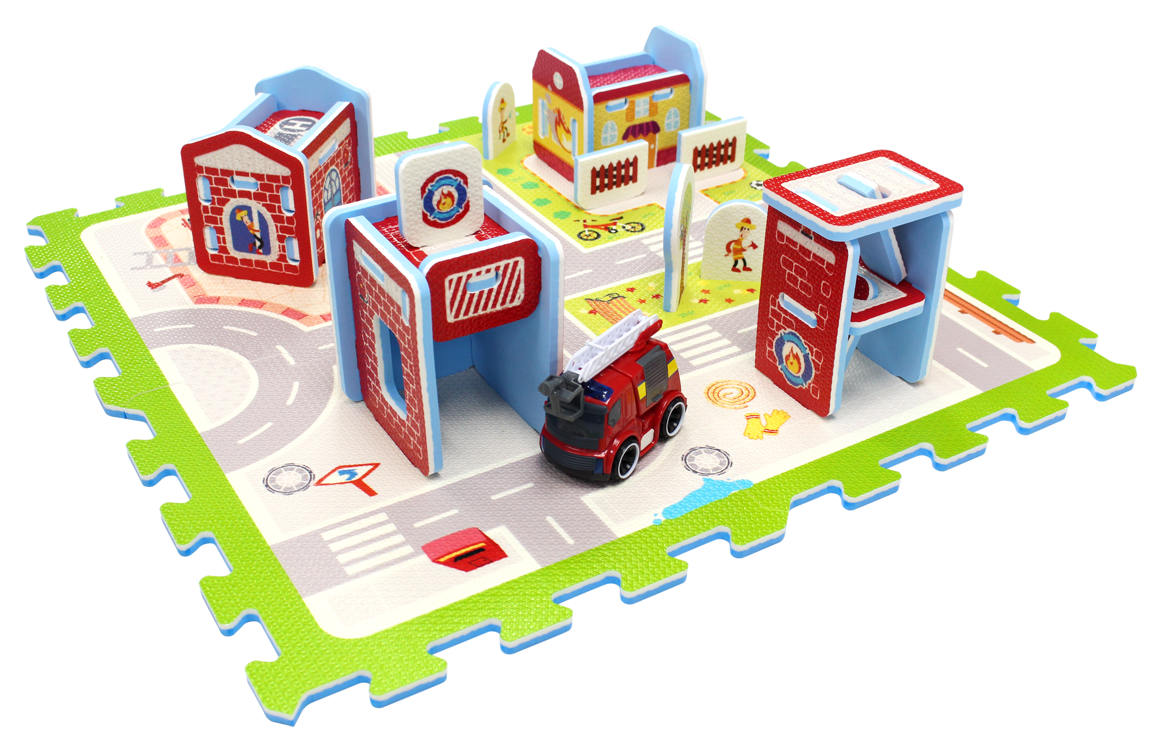 Puzzle Mat - Fire Station Adventures with Fire Engine