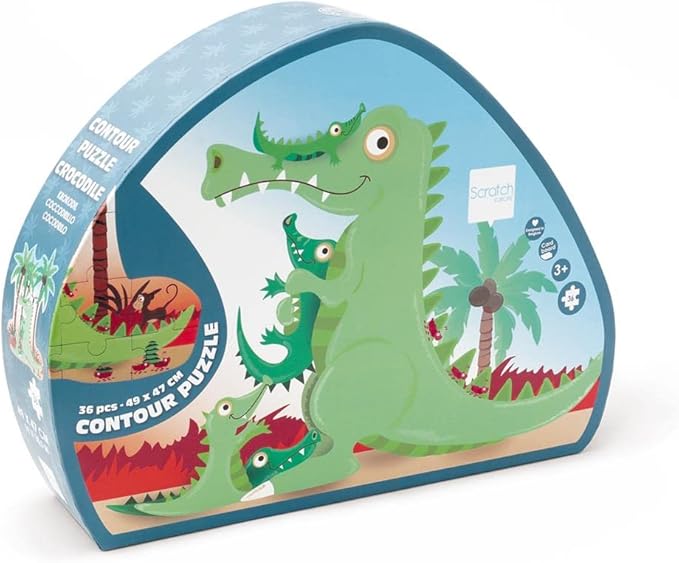 Crocodile Contour Puzzle 36Pcs - Scratch Europe