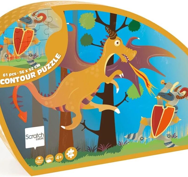 Dragon Contour Puzzle 61 Pcs - Scratch Europe