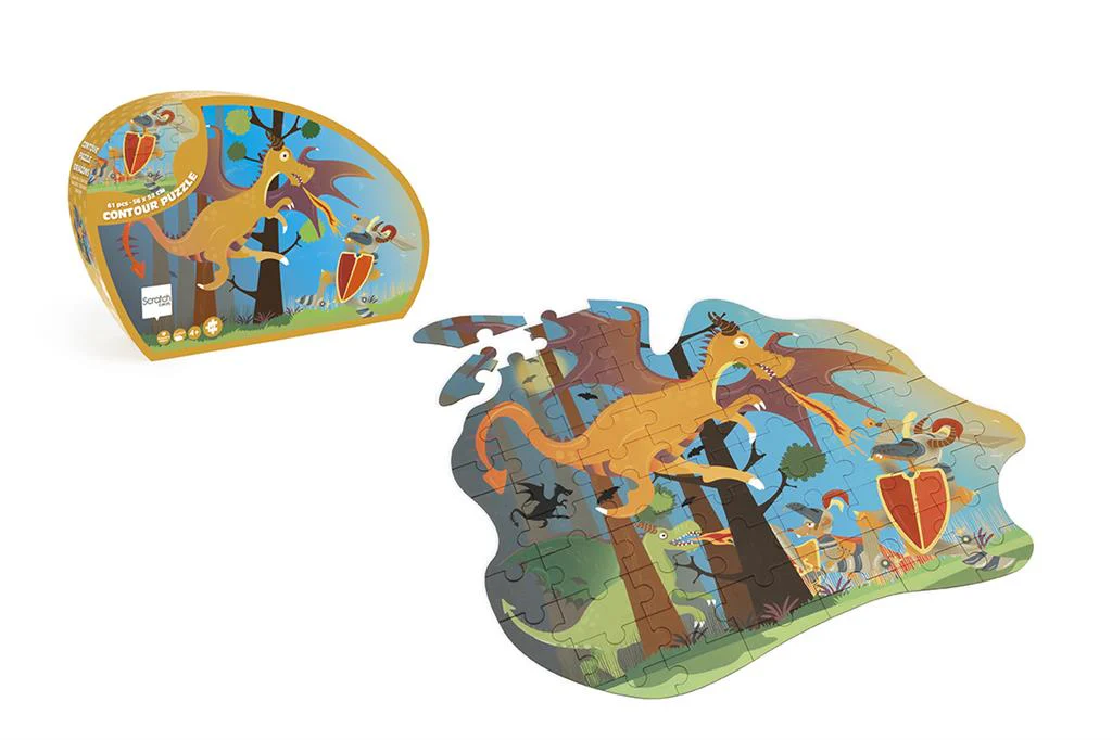 Dragon Contour Puzzle 61 Pcs - Scratch Europe - Image 4