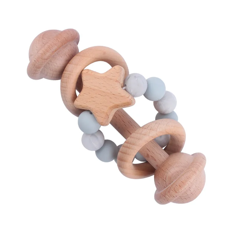 Starry Beech Wood Rattle