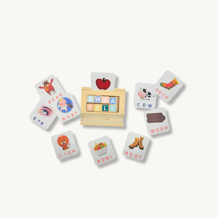 Wooden Spelling Game Board