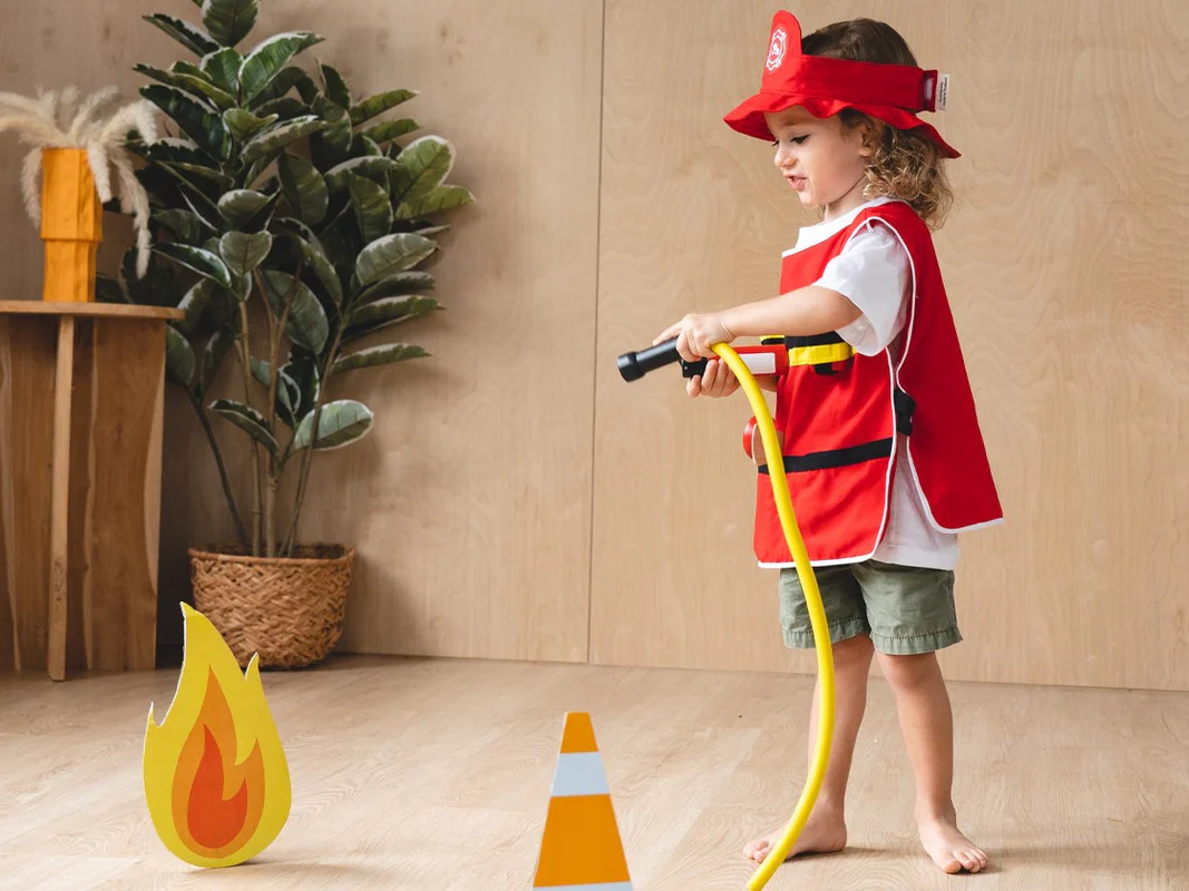 Fire Fighter Play Set — Wooden Pretend Play Set - PlanToys - Image 3