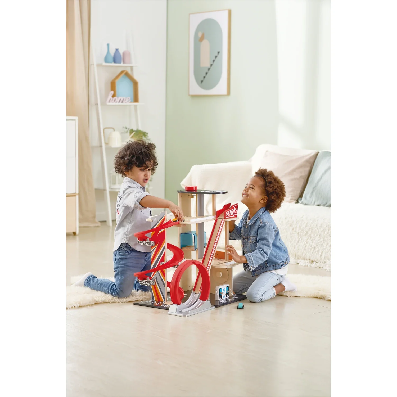 Gearhead Stunt Garage - Hape - Image 2