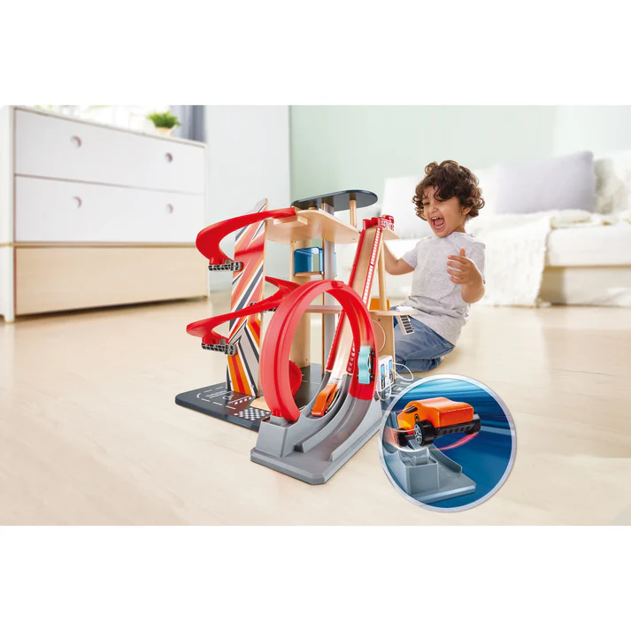 Gearhead Stunt Garage - Hape - Image 4