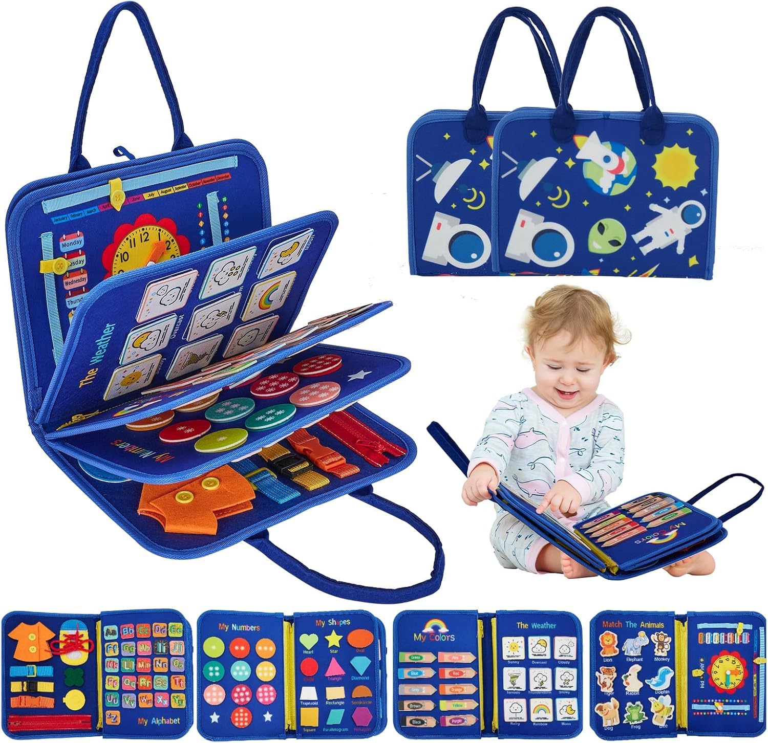 12 in 1 Toddler Busy Binder & Busy Book