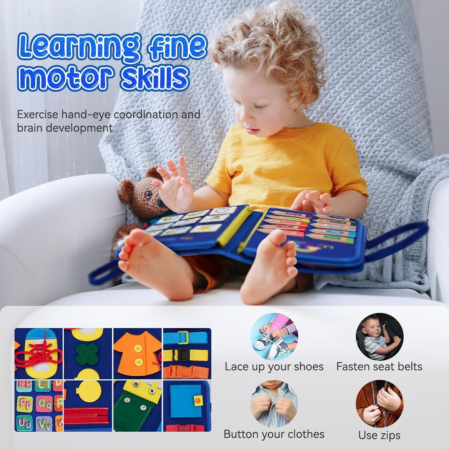 12 in 1 Toddler Busy Binder & Busy Book - Image 2