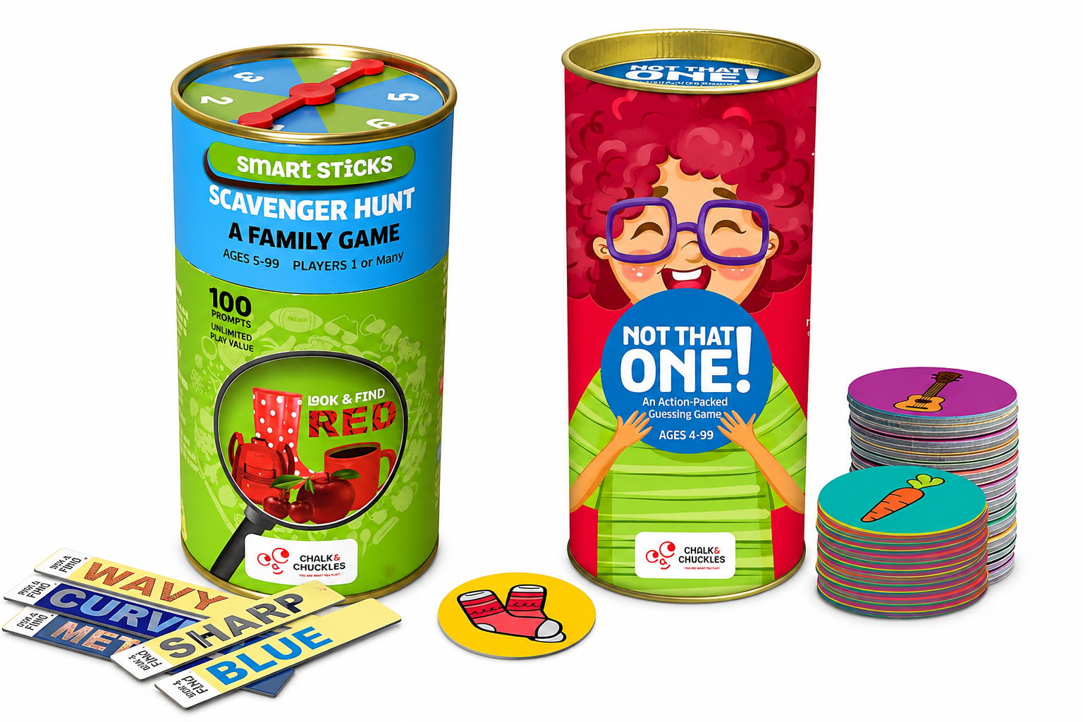 2 in 1 : Scavenger Hunt & Not That One Sticks Games