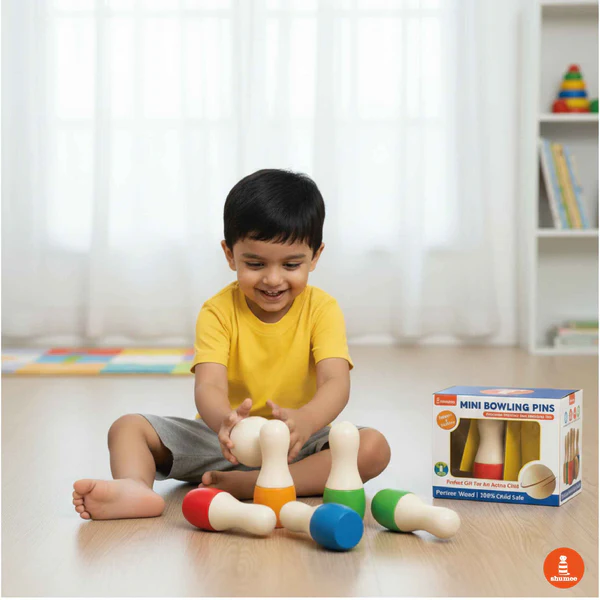 Mini Wooden Bowling Set - Image 2