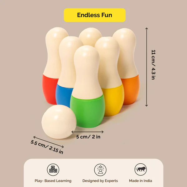 Mini Wooden Bowling Set - Image 4