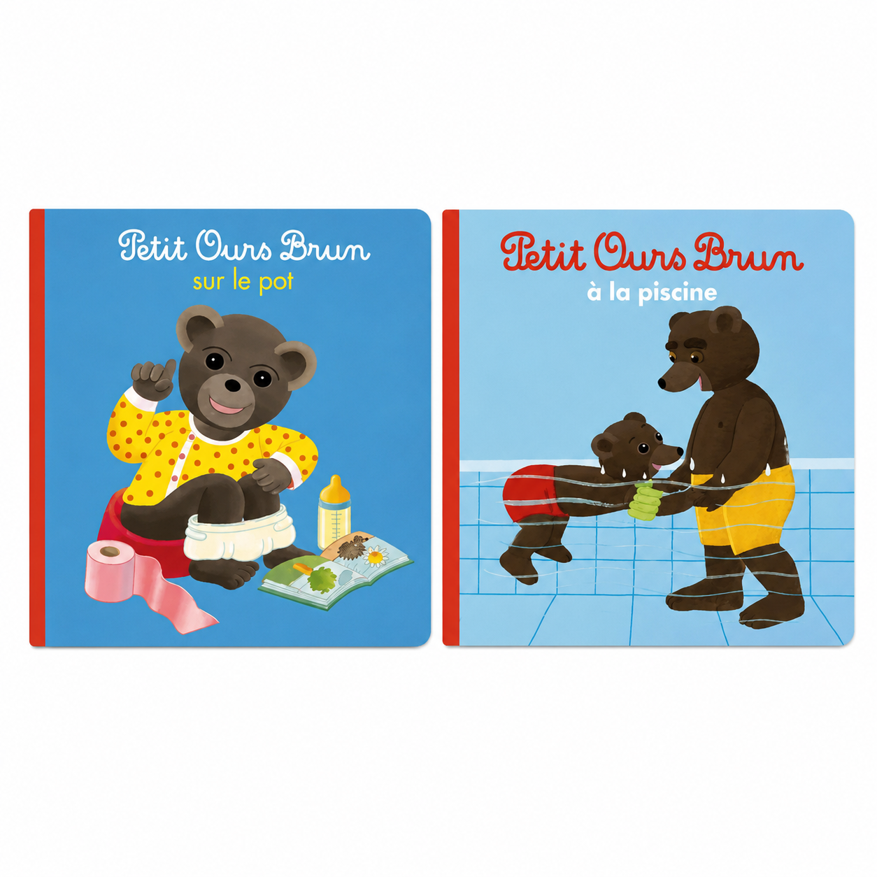 2 in 1 : Petit Ours Brun - sur le pot & a la piscine - French