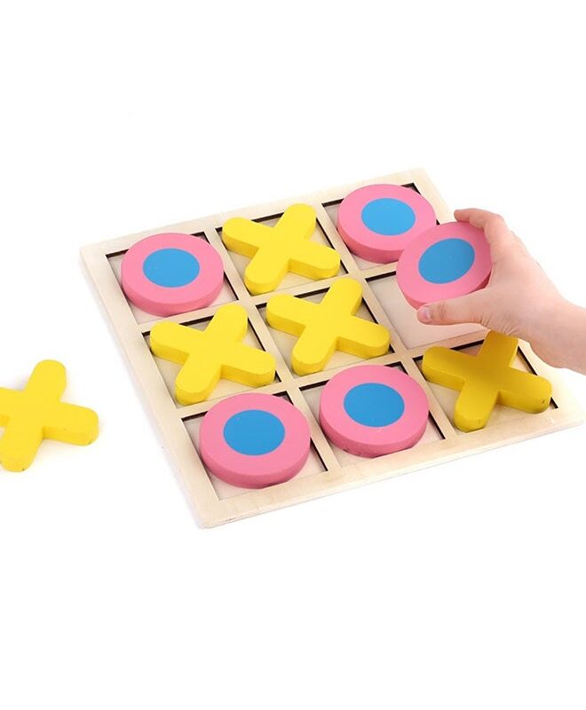 Wooden XO Game Set Portable Imaginative
