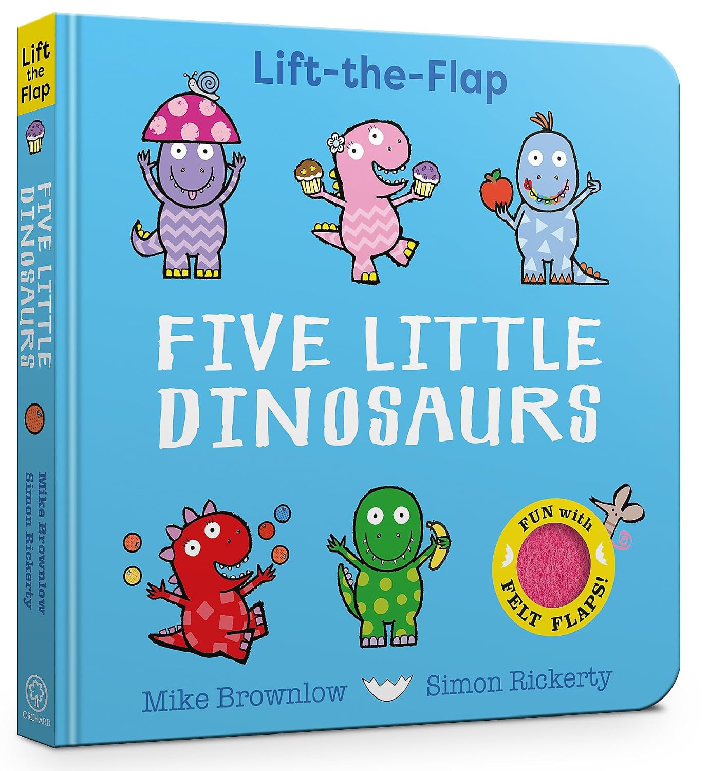 2 in 1 : Happy Baby - Priddy Books and Five Little Dinosaurs - Lift the Felt Flaps - Image 2
