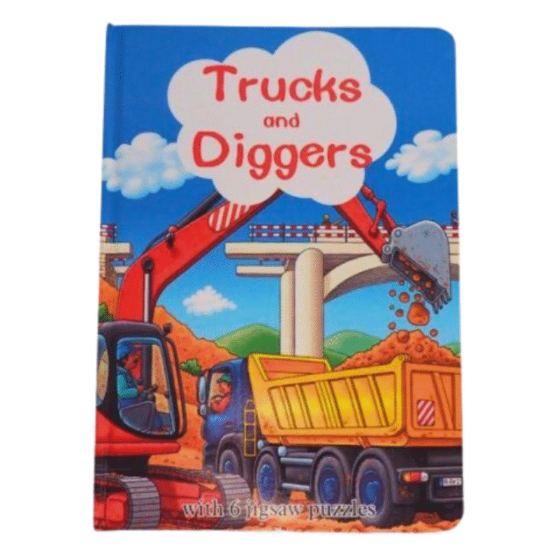 Trucks and Diggers Puzzle Book