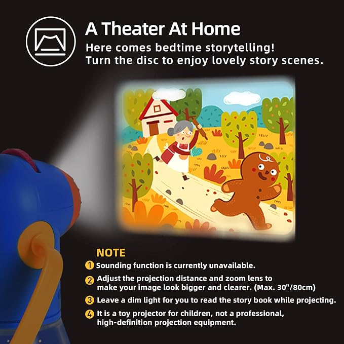 MiDeer Kids Story Projector with 12pcs Story Reels and Flashlight - Image 3