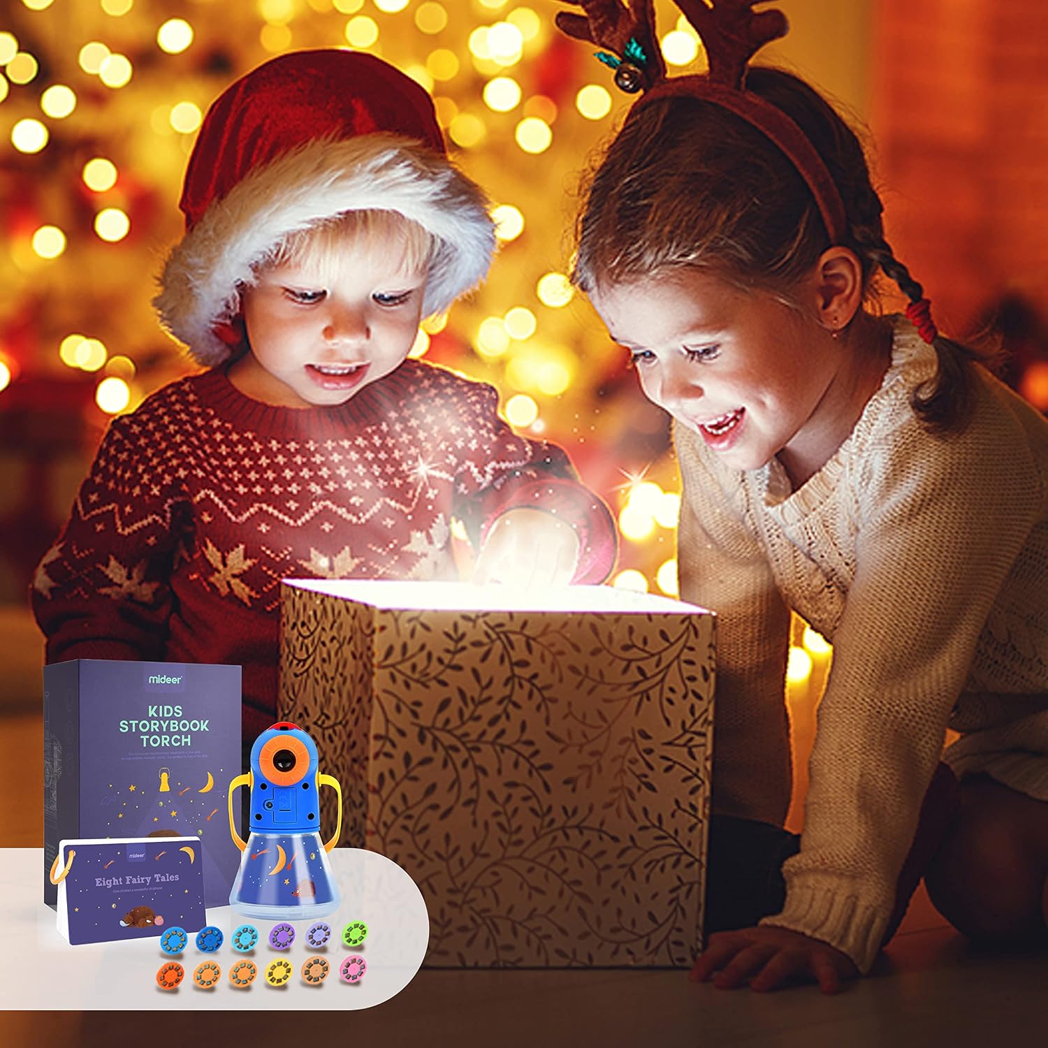 MiDeer Kids Story Projector with 12pcs Story Reels and Flashlight - Image 4